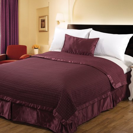 SINO TALENT INTERNATIONAL Lux Reversible Coverlets, 104X96 Kg Wine 9025073-WN